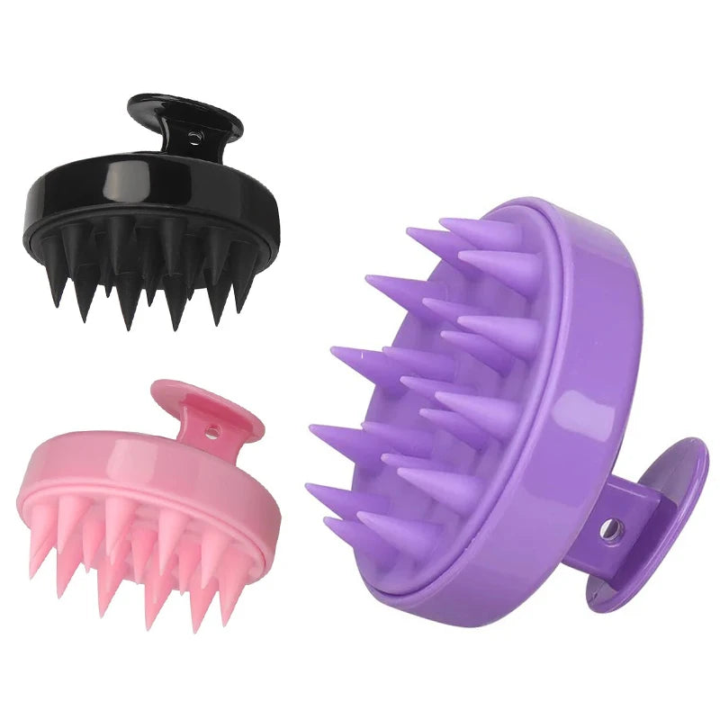 Scalp Scrubber Shampoo Brush Massager Clean Scalp Comb With Handle Hair Washing Brush Scalp Exfoliator Brush Head Scrubber Tools